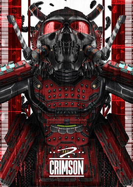 Cyber Samurai Skull