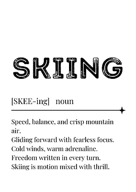 Skiing Definition Poster
