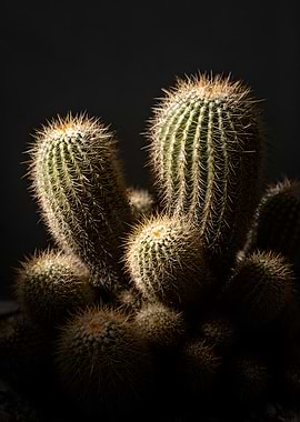 Close-up of a cluster of cacti
