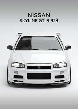 Nissan Skyline GT-R R34 Front View