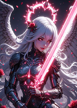Angel Warrior with Glowing Sword