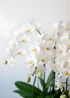 White Orchid Blooms