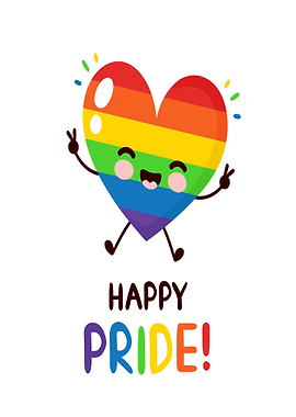 Happy Pride Heart Character
