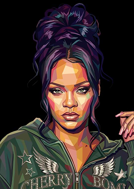 Rihanna Pop Art Portrait