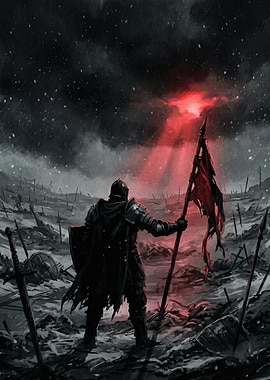 Fallen Banner Lone Knight