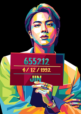 Jin BTS Pop Art