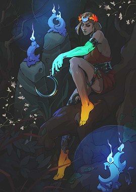 Melinoe in a Dark Forest