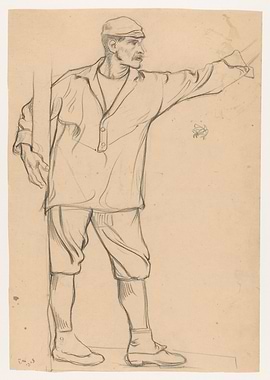 Man in Cap and Loose Clothing