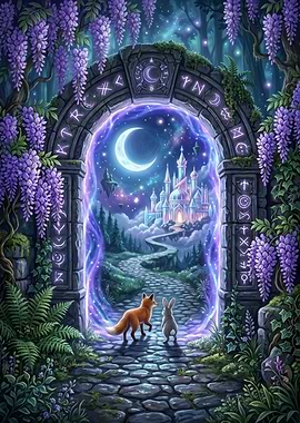 Magical Portal to a Fantasy Castle