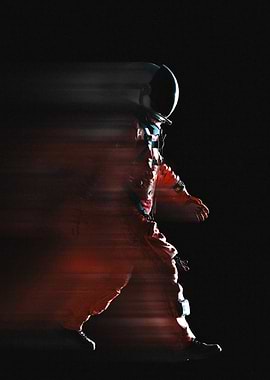 Artemis Astronaut in motion blur