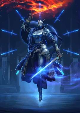 Knight with Floating Swords