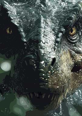 Close-up of a Tyrannosaurus Rex head