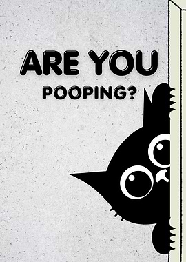 Peeking Cat Asks 'Are You Pooping?'