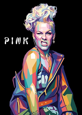 Pink Pop Art Portrait