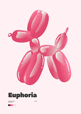 Pink Balloon Dog Art