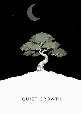 Quiet Growth Bonsai Tree at Night