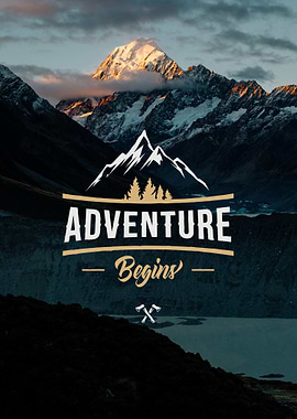 Adventure Begins Mountain Landscape
