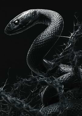 Black Snake on Thorns