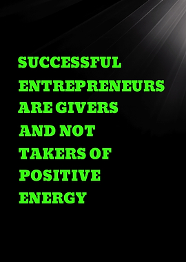 SUCCESSFUL ENTREPRENEURS ARE GIVERS - Inspirational Quote