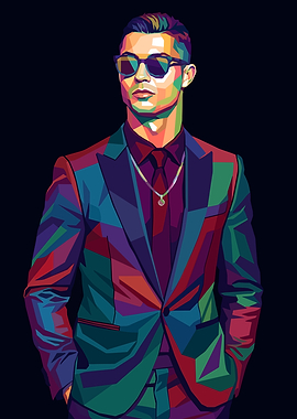Cristiano Ronaldo Pop Art Portrait