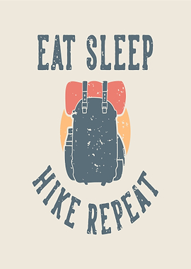 Eat Sleep Hike Repeat Backpack