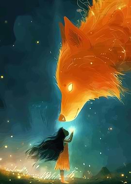 Girl and Fox Spirit