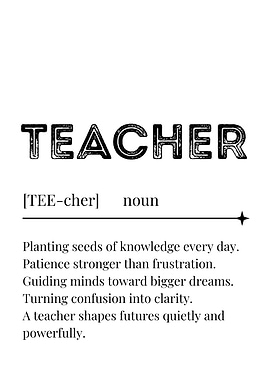 Teacher Definition Poster