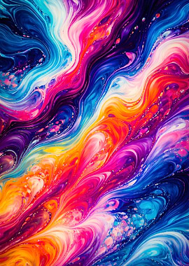 Vibrant Swirling Abstract Art