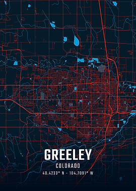 Greeley Colorado City Map