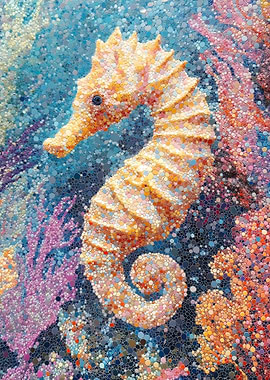 Seahorse Mosaic Art