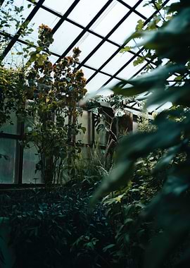 Lush Greenhouse Interior