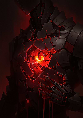 Cracked Robot with Fiery Core