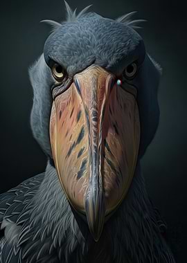 Shoebill Bird Close-Up