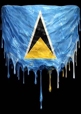 Melting Saint Lucia Flag