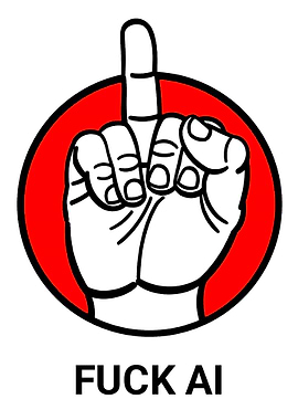 Fuck AI Middle Finger