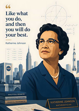 Katherine Johnson Inspirational Portrait