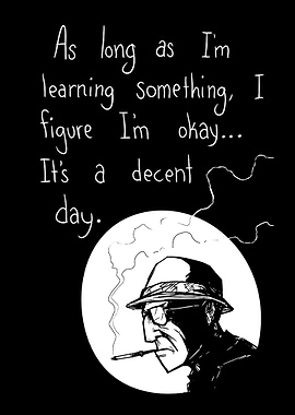 Man smoking and learning