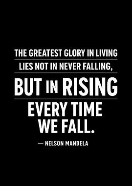 Nelson Mandela Quote on Rising