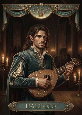 Half-Elf Bard with Lute