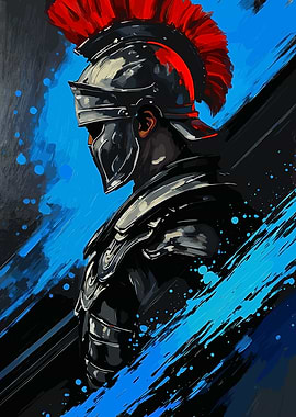 Roman Soldier with Red Plume