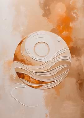 Abstract Circular Textured Painting