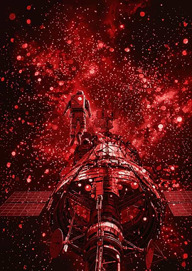 Project Hail Mary Movies Poster Astronaut floating near space station