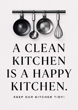 Clean Kitchen Happy Kitchen Quote