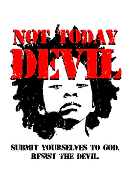 Not Today Devil Text Art