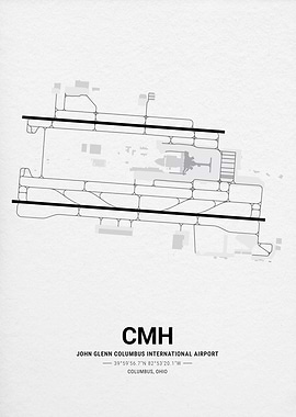 John Glenn Columbus International Airport Map