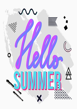 Hello Summer Text Art