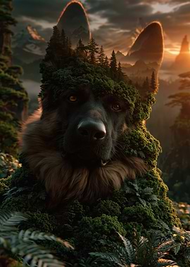 German Shepherd Forest Spirit