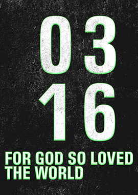 John 3:16 Christian Poster Design | For God So Loved The World Bible Verse Art | Minimal Faith Typography