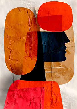 Abstract Collage with Geometric Shapes