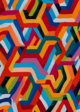 Abstract Geometric Hexagonal Pattern